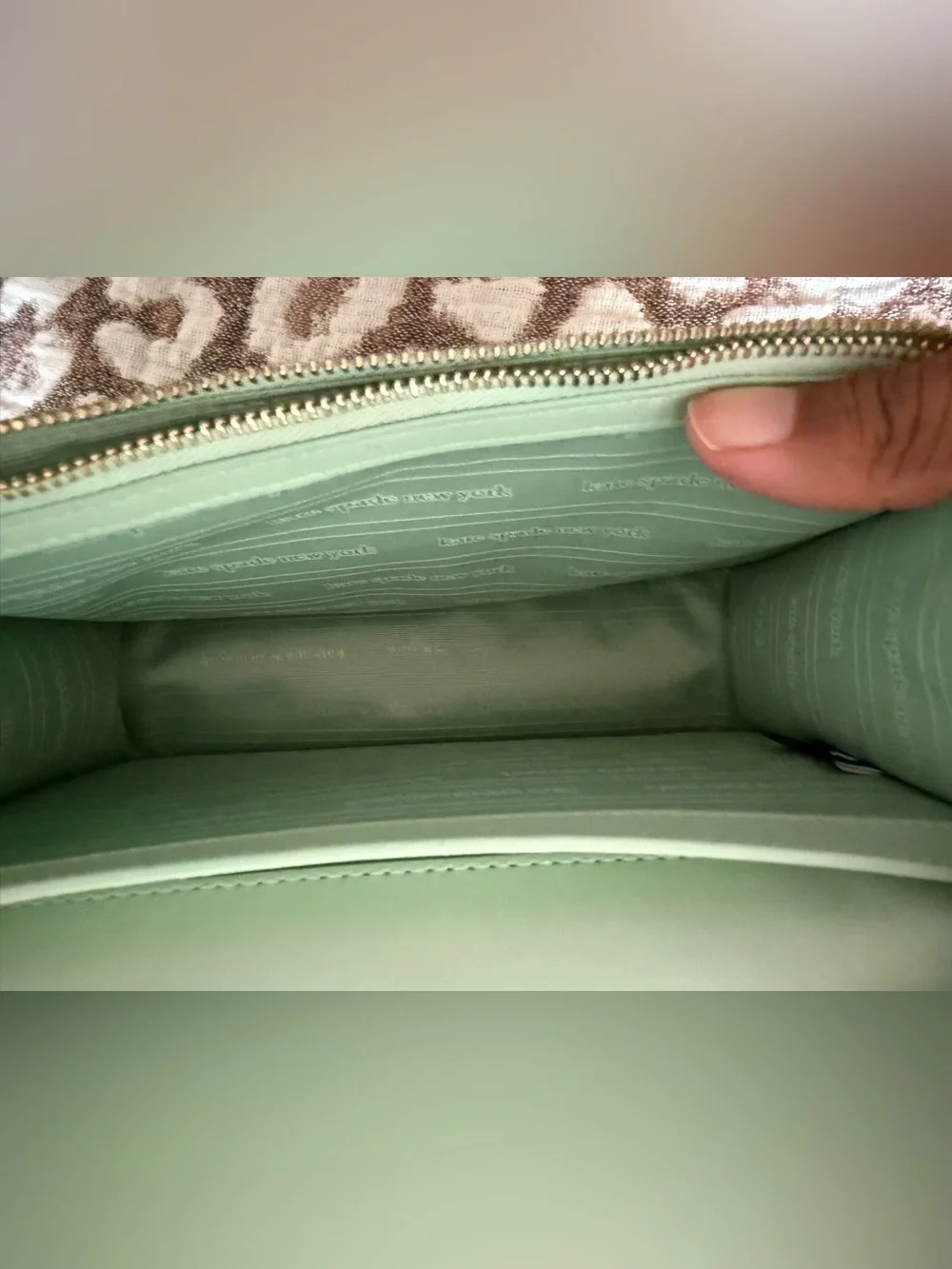 kate spade quilted mint